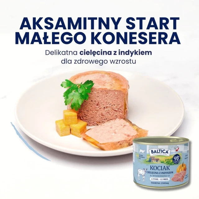 Вологий корм для кошенят BALTICA Smaki Regionów з телятиною та індичкою (5905996521872)