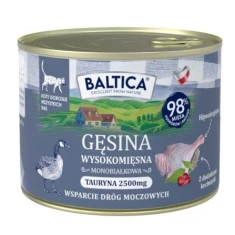 Вологий корм для котів BALTICA Smaki Regionów з гусятиною 185 г (5905996521926)