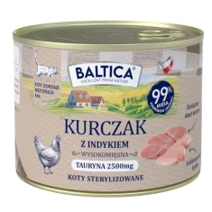 Вологий корм для котів BALTICA Smaki Regionów з куркою 185 г (5905996521964)