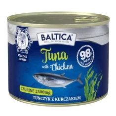 Вологий корм для котів BALTICA Excellent з тунцем та куркою 185 г (5905996521988)