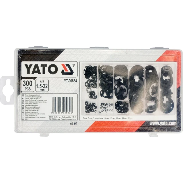Стопорні кільця типу Yato E 300 шт мікс розмірів (5906083000126)