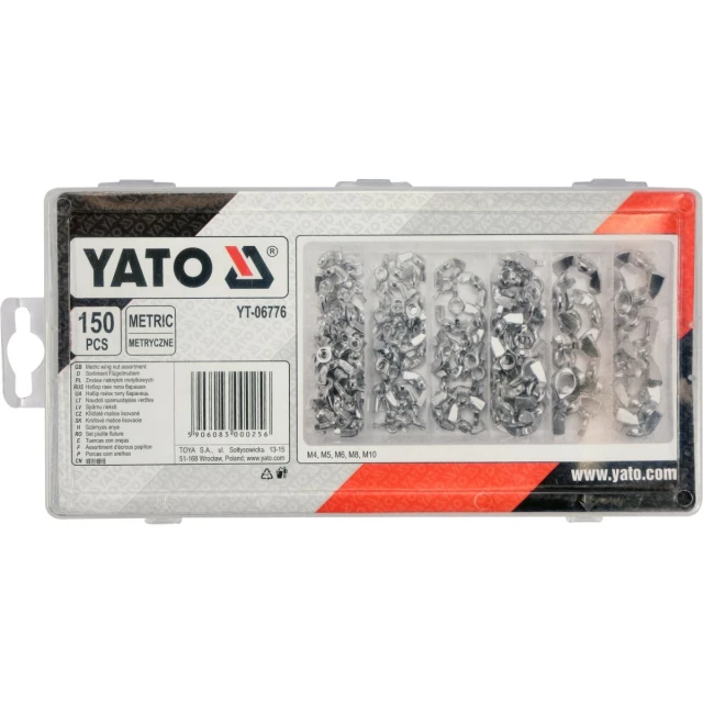 Гайки метричні барашкові Yato 150 шт (5906083000256)