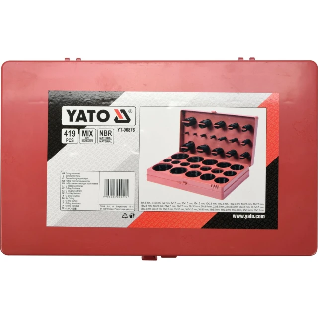 Кільця гумові Yato 419 шт мікс розмірів (5906083000294)