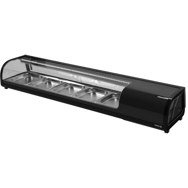 Холодильна вітрина Yato 5x1/2 GN 180x42,6x29,6 см (5906083003448)