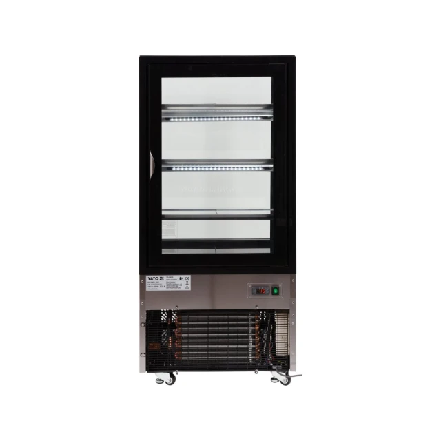 Холодильна вітрина Yato 350 л 65x80x144 см Black (5906083003509)