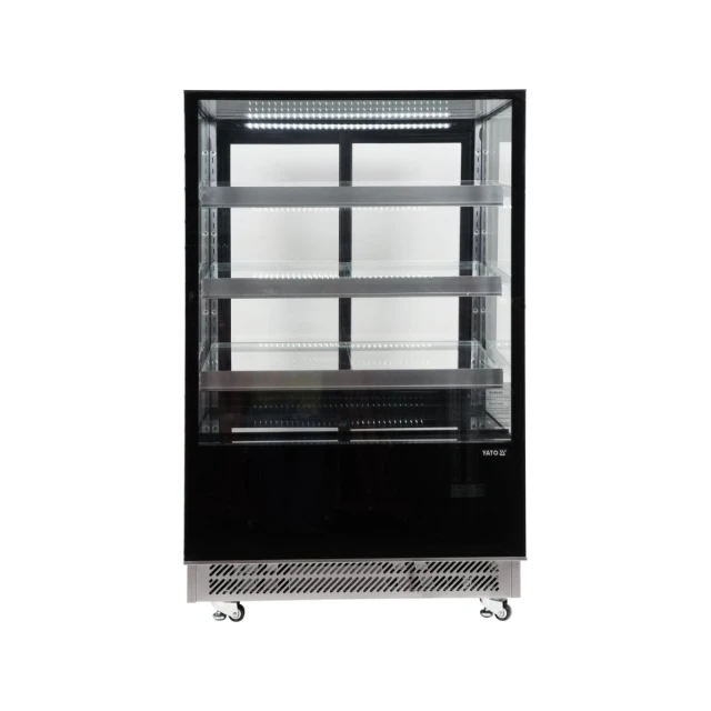 Холодильна вітрина Yato 500 л 90x80x144 см Black (5906083003516)