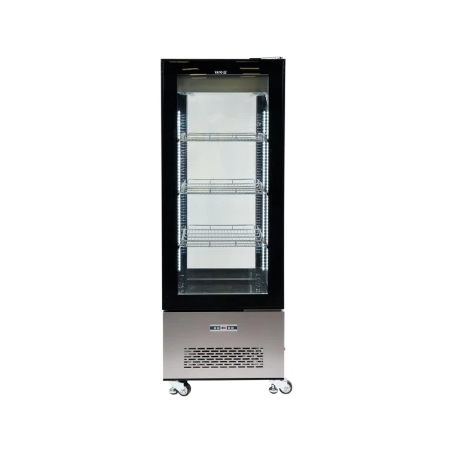 Холодильна вітрина Yato 400 л 65x65x190 см Black (5906083003578)