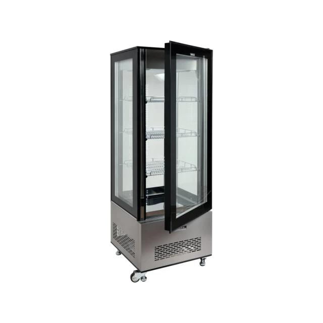Холодильна вітрина Yato 400 л 65x65x190 см Black (5906083003578)