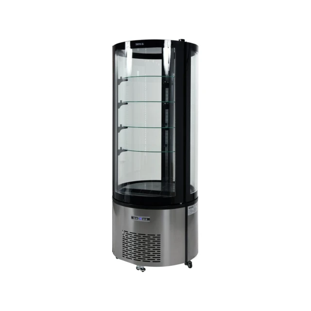 Холодильна вітрина Yato 360 л 68x68x175 см Black (5906083003608)