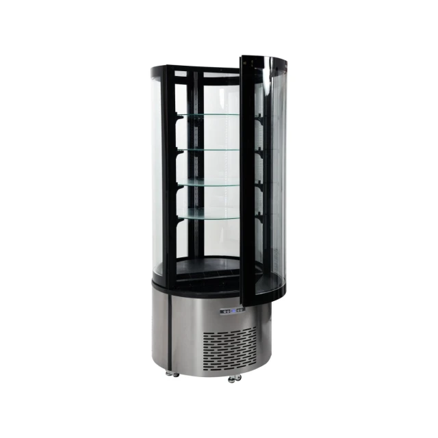 Холодильна вітрина Yato 360 л 68x68x175 см Black (5906083003608)