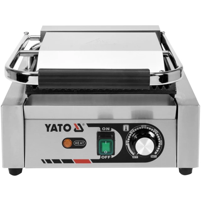 Електрогриль контактний рифлений Yato 32 см 1,8 кВт (5906083007965)