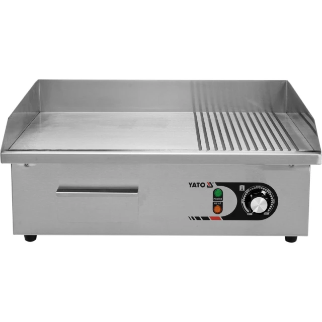 Плита грильова Yato 2/3 гладка 55 см (5906083008054)