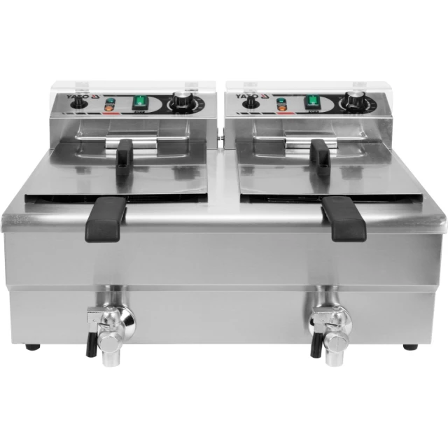 Фритюрница электрическая с краном Yato 2х12 л (5906083008115)