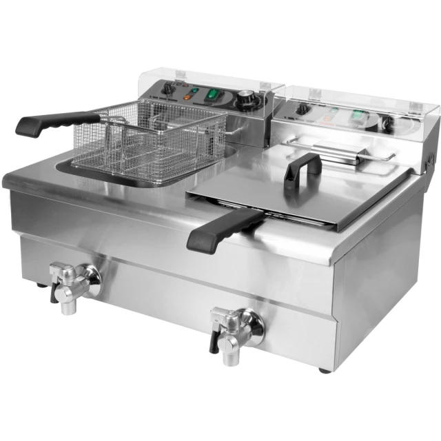 Фритюрница электрическая с краном Yato 2х12 л (5906083008115)