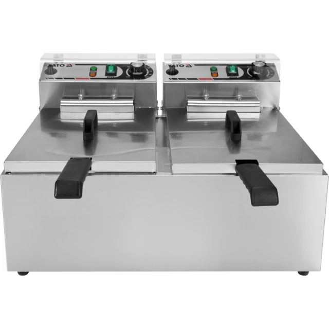 Фритюрниця Yato 2-камерна 2x11,5 л (5906083009587)