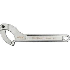 Ключ крючковый с круглым штифтом шарнирный Yato 80-120 мм (5906083025563)