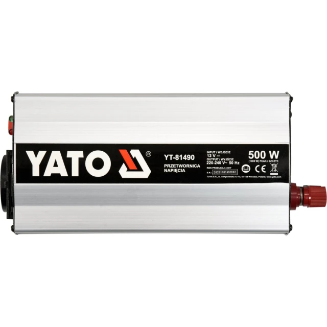 Перетворювач напруги Yato 12/230 В 500 Вт (5906083028137)