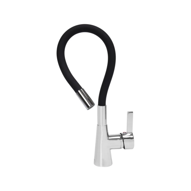 Змішувач для мойки FALA Flexible з гнучким виливом Black (5906083031373)