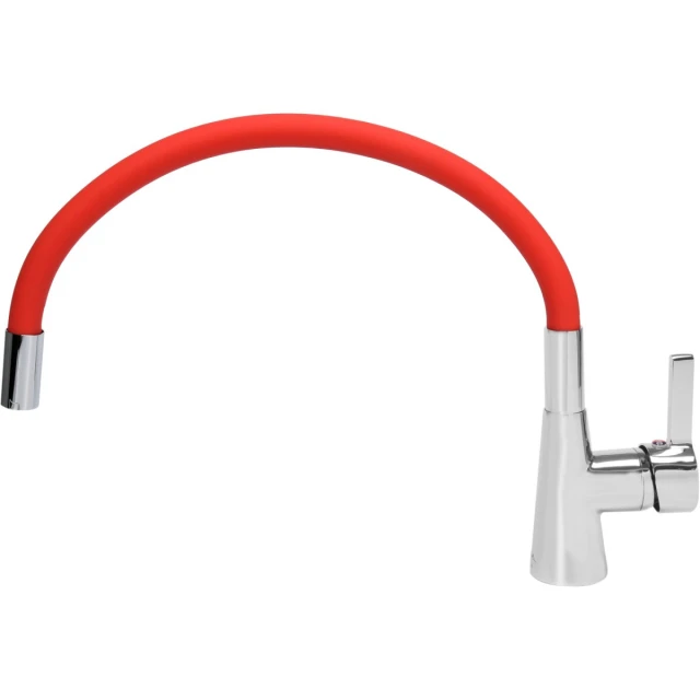 Змішувач для мойки FALA Flexible з гнучким виливом Red (5906083031397)