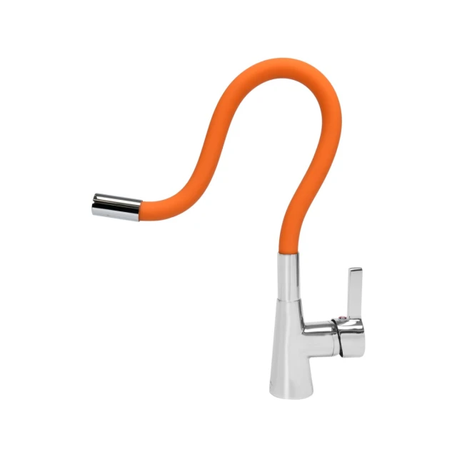 Змішувач для мийки FALA Flexible з гнучким виливом Orange (5906083031403)