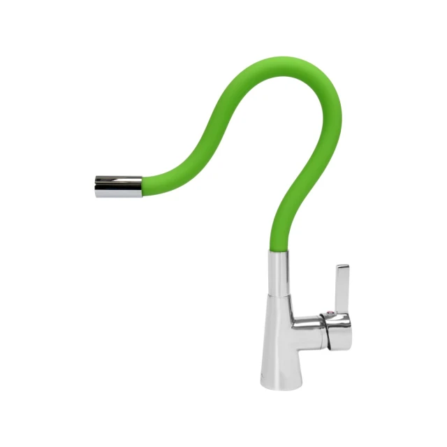 Змішувач для мийки FALA Flexible з гнучким виливом Green (5906083031410)