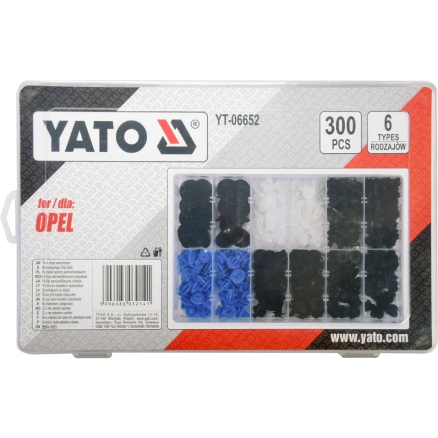 Набір автомобільних кліпс Yato для Opel 300 шт (5906083032141)