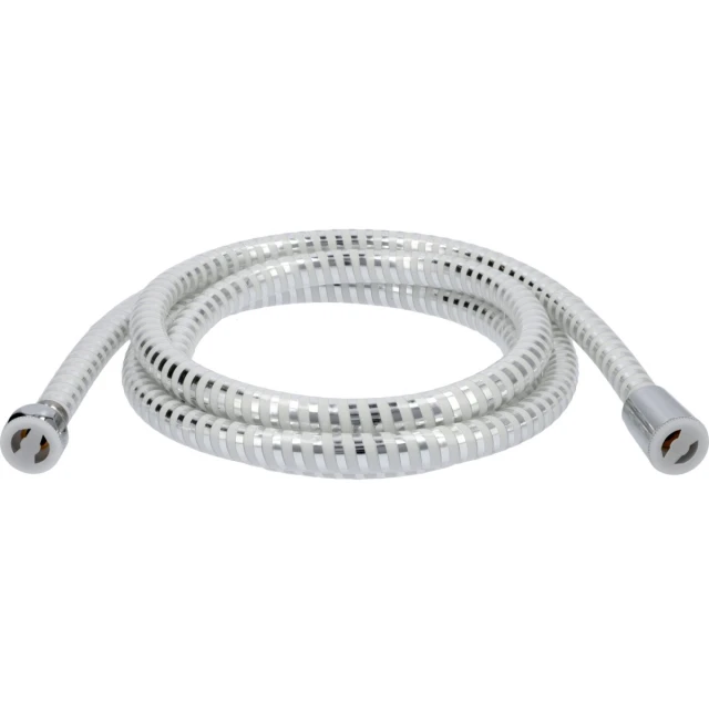 Душовий шланг FALA 2,0 м PVC гладкий хром-White Antytwist (5906083032561)