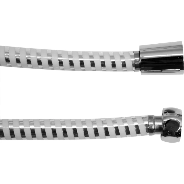 Душовий шланг FALA 2,0 м PVC гладкий хром-White Antytwist (5906083032561)