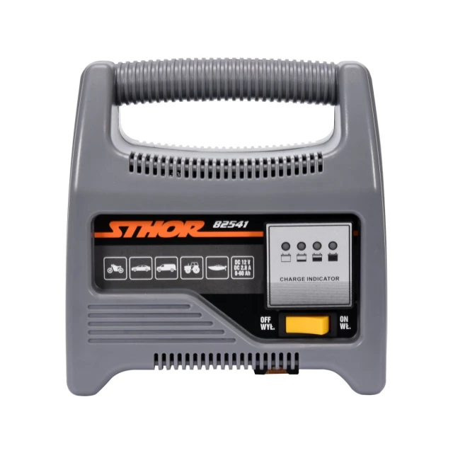 Зарядний пристрій Sthor 82541 12V 4A 60Ah з LED-індикатором (5906083037788)