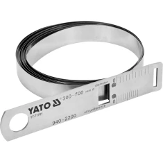 Стрічка сталева для вимірювання діаметра та обводу Yato 940-2200/0,1 мм нержавіюча (5906083040214)