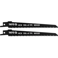 Полотно пильное для дерева Yato HCS 150 мм 6TPI 2 шт (5906083049385)