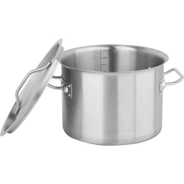 Каструля низька з кришкою Yato 25x18 см 9 л (5906083052330)