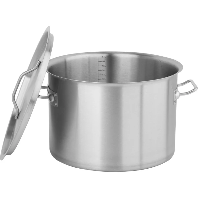 Каструля низька з кришкою Yato 32x22 см 17 л (5906083052354)