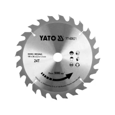 Диск пильний твердосплавний для деревини Yato 185x24Tx20 мм для YT-82151 79257 (5906083052927)