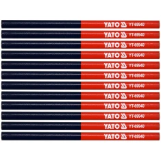 Олівці столярські червоно-сині Yato 12 шт (5906083054679)