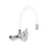 Смеситель для мойки FALA Flexible настенный с гибким изливом White (5906083058011)