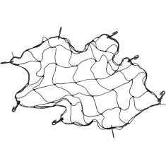 Сітка для багажника Vorel 90x90 см з 8 гаками (5906083060953)