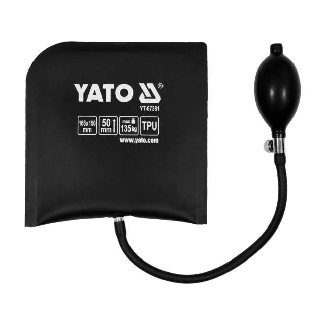Подушка монтажна пневматична Yato 165 x 150 мм вантажопідйомність 135 кг (5906083067983)