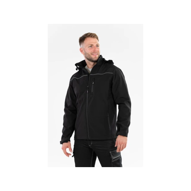 Куртка софтшел Yato Obsidian з капюшоном розмір 2XL (5906083070020)