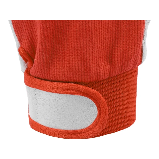 Рукавиці робочі бавовна/шкіра розмір Yato 9 Red (5906083070167)