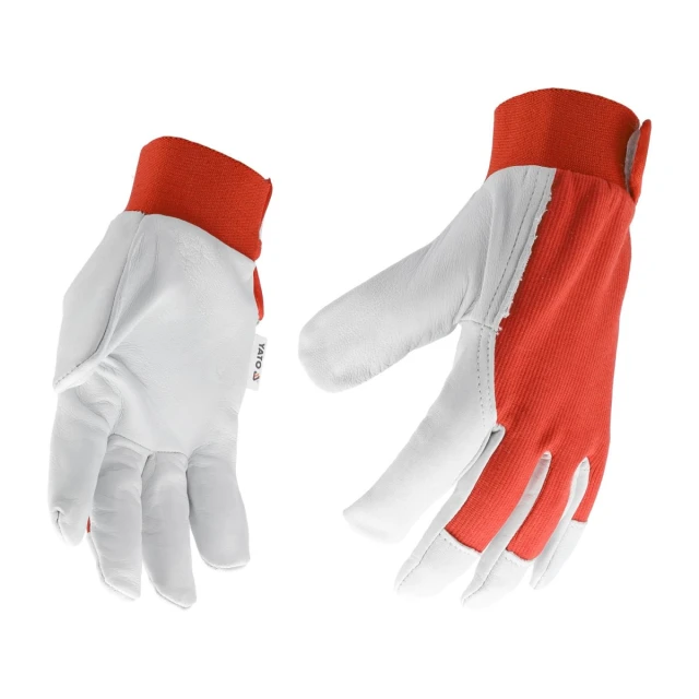 Рукавиці робочі бавовна/шкіра розмір Yato 9 Red (5906083070167)