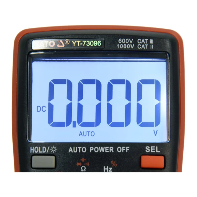 Мультиметр цифровий Yato True RMS з автоматичним діапазоном LCD 6000 (5906083072239)