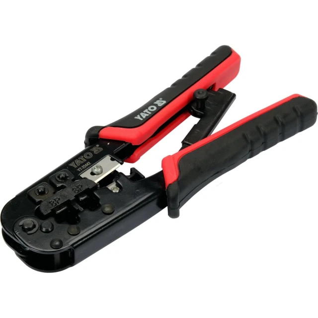 Кліщі для обтиску телефонних та мережевих роз'ємів Yato RJ45 RJ11 (5906083072291)
