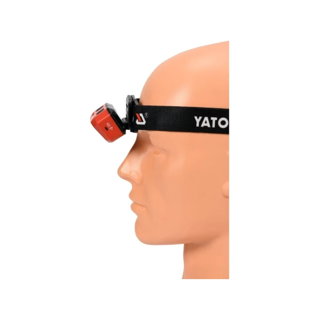 Ліхтарик налобний Yato 480 lm акумуляторний датчик руху Li-Ion 3,7 В 1400 mAh IP54 плавне регулювання світла (5906083072604)