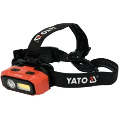Ліхтар налобний Yato 800 лм акумуляторний Li-Ion 3,7 В 2200 мАг з датчиком руху IP54 плавне регулювання світла (5906083072628)