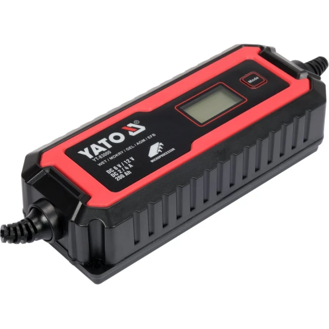 Зарядний пристрій електронний з дисплеєм Yato LCD 6V 2A 12V 4A (5906083079795)
