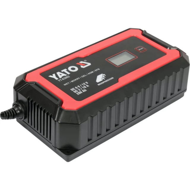 Зарядное устройство электронное с дисплеем Yato LCD 6V 2A 12V 10A (5906083079818)