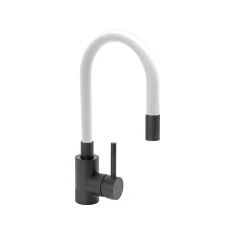 Змішувач для мийки FALA Black Flexible White (5906083081675)