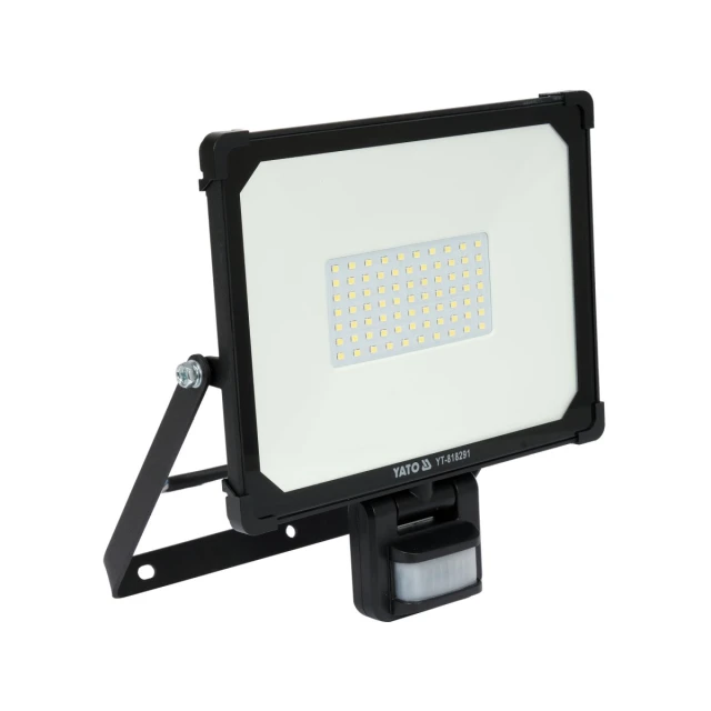 Прожектор Yato SMD LED 50 Вт 4750 лм з датчиком руху (5906083083723)
