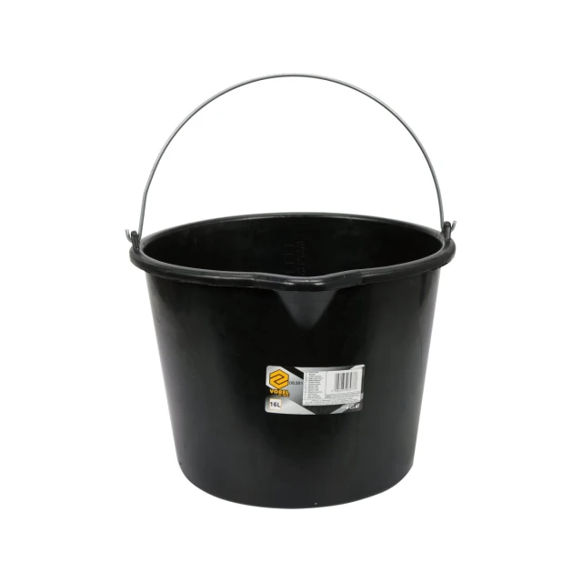 Відро будівельне з носиком Vorel 16 л Black (5906083084737)